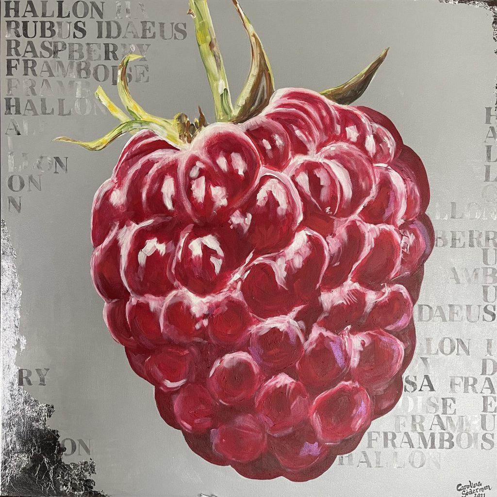 "Razzie" tavla akryl på canvas 80x80 cm