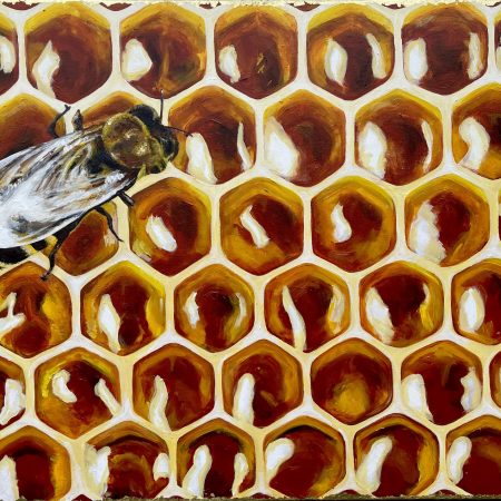 ”Bisyssla” tavla akryl på canvas 70x100 cm