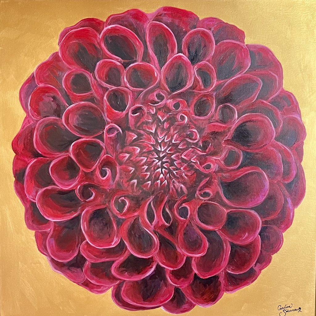”Mandahlia III” tavla akryl canvas 80x80 cm